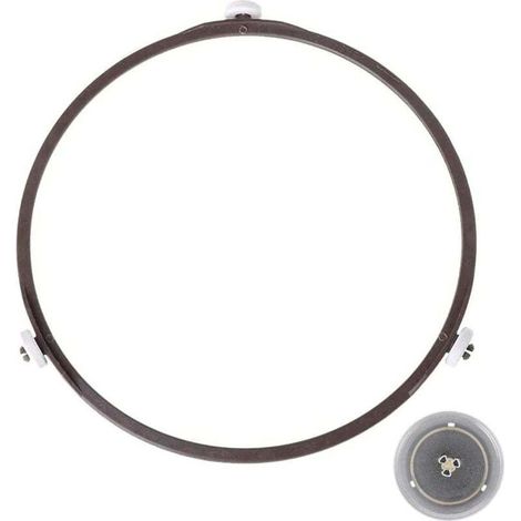 Support de plateau tournant universel 22 cm, anneau de plateau tournant pour micro-ondes compatible avec les supports en verre universels de 22 cm de diamètre (marron) (1/4)