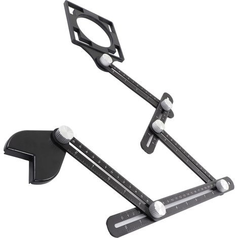 Kit moulure de sol irrégulier, ouvre-trou pour carrelage, mètre pliant de menuiserie, gabarit de contour et guide de forme moulée avec verrouillage. (1/5)