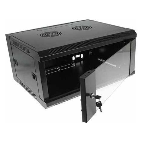 Armadio Rack pensile Nero RAL9004 19" 4U 450mm
