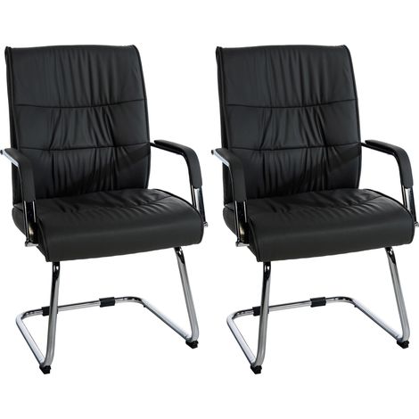 2er Set Besucherstühle Sievert schwarz