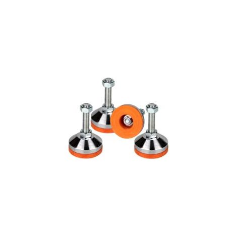 Pieds de nivellement Robustes,Niveleur de Jambe 2.36 ” Dia Base,Pieds de nivellement réglables Filetage M12, capacité de 1300 LB,Capacité pour établi, Machine (D60xM12x50,4 Pack) (1/5)
