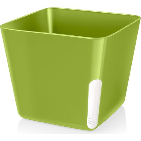 Vaso Per Piante Quadrato Metallo Verde 13x11cm (1/5)