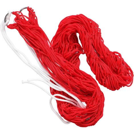 Hamac D'extérieur en Nylon Léger Corde, Facile à Monter, Design en Maille pour Camping et Randonnée, Chaise Suspendue Portable et Confortable (1/5)