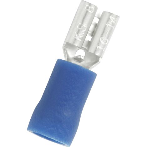 Cosse faston RS PRO, 1.5 2.5 mm², 16 14 AWG, Isolé, Bleu