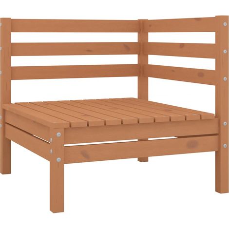 Maison Exclusive - Garten-Ecksofas 2 Stk. Honigbraun Massivholz K