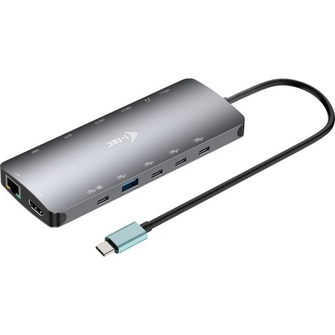 i-tec Metal USB-C Nano 3x Display Dock, 2x HDMI 1x USB-C video + Power Delivery 140W (1/4)