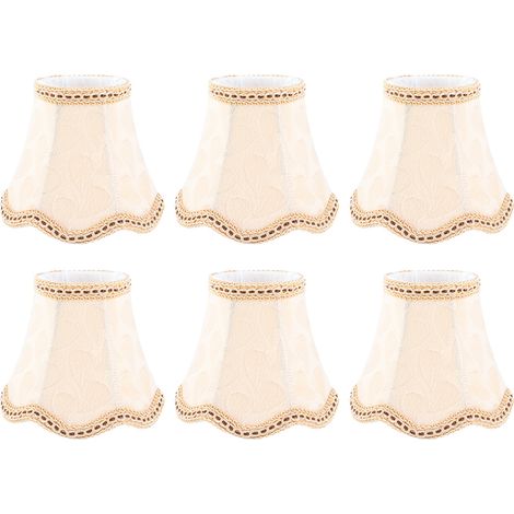 Lot de 6 abat-jour en tissu pour applique murale ou lustre, accessoires d'éclairage pour la décoration intérieure (1/5)