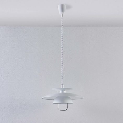 [GEBRAUCHT] Lindby Hängeleuchte Nadija Wohnzimmerlampe Lampe Leuchte Küchenleuchte E27 Weiß B-Ware