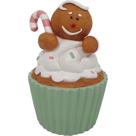 Figur Cupcakes 14,5 x 9,5 x 9,5 cm braun Weihnachtsfigur