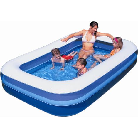 PISCINA RETTANGOLARE TRE TUBI GONFIABILE 305X183X56H CM.- 54009