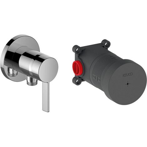 Set IXMO SOLO mezclador monomando con conexión de manguera Ro acabado aluminio KEUCO