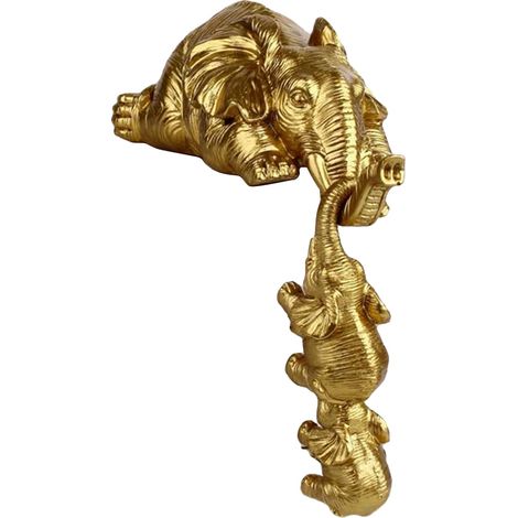 3 Statuettes d'Éléphant en Résine Peintes à la Main - Mère Éléphant avec 2 Bébés Accrochés - Décoration d'Intérieur Cadeau Original (1/5)