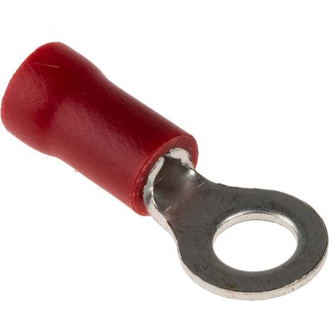 Cosses à œillet RS PRO, Isolé, Rouge, 1.5mm², M4, 6mm