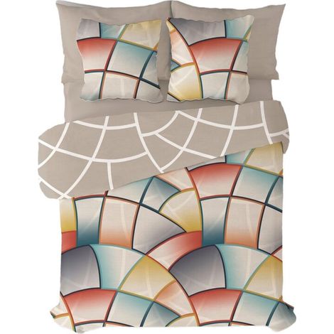 Pierre Cardin Lucas Housse de Couette Marron Multicolore (1/4)
