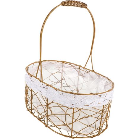 Panier à fruits rotatif en fil de fer pour rangement de fruits avec poignée Para Com, idéal pour les pique-niques et les mariages. (1/5)