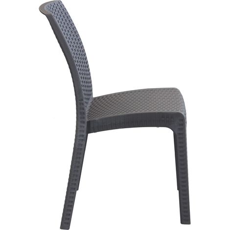 ALMA - sedia da giardino impilabile in wicker stampato (1/4)
