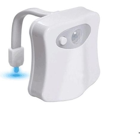 Veilleuse LED colorée avec détecteur de mouvement, idéale pour la salle de bain, 8 couleurs, 2,5 watts, 6,8 x 6,7 x 1,7 cm (1/4)