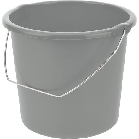 Tontarelli Eimer mit Metallbügel 10 L nordic grey Putzeimer Wassereimer Haushaltseimer