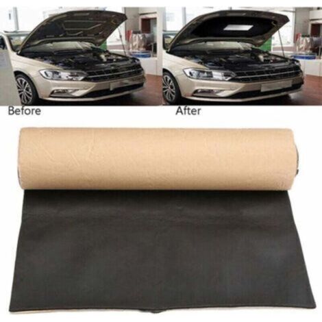 Isolation phonique insonorisante de voiture insonorisant mousse acoustique anti-bruit coton auto-adhesif isolation thermique mousse cellulaire insonorisant, 1 rouleau 200 cm x 50 cm, 3 mm, (1/4)