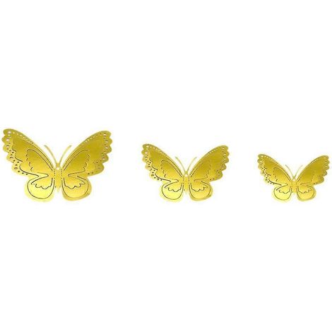 Autocollants muraux 3d papillon creux, 72 pièces/ensemble, pour chambres d'enfants, décoration murale de maison, autocollants pour réfrigérateur, DIY bricolage (1/4)