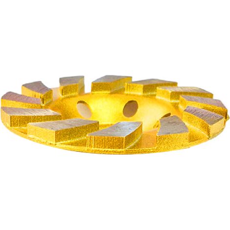 Diamant-Topfschleifscheibe, golden, 6 Löcher, zweireihig, verschleißfest, Winkelschleiferscheibe für Granit (1/5)