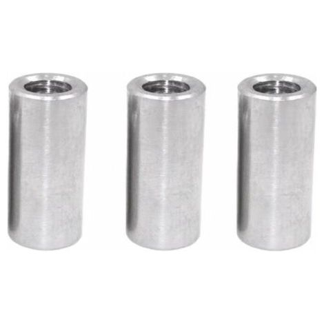 Industrial MANCHON FILETÉ M8 PACK 30 Manchon de raccordement femelle pour Tube acier Tige filetée Ecrou long rond Manchon connecteur acier Raccord plomberie Reducteur de pression, (1/5)