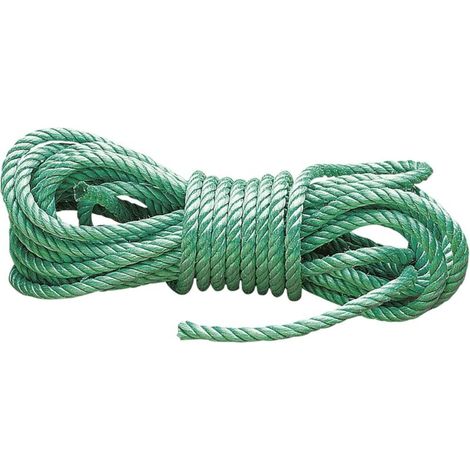 WERKA PRO, Corde Polypropylène Haute Résistance 14mm x 15m - Idéale pour Bricolage, Jardinage et Usages Professionnels - Résistance 2,5 Tonnes - Couleur Verte, Longueur 15m, Vert