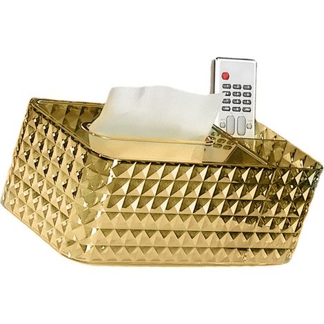 Papieraufbewahrungsbox 【Rechteckige Box】 Multifunktional, Transparent Gold, 89 x 120 x 240 mm (1/5)