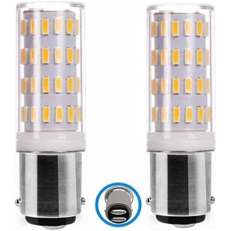 Ampoule Ba15d LED 5W 12V-24V, Baïonnette Double Contact Ampoule, 50W Équivalent Blanc Chaud 3000K, pour Eclairage des équipements basse tension, Lot de 2 (1/4)
