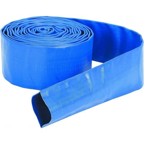 Tuyau d'évacuation d'eau plat en PVC, 1 pouce, 100 m avec insert, (1/4)