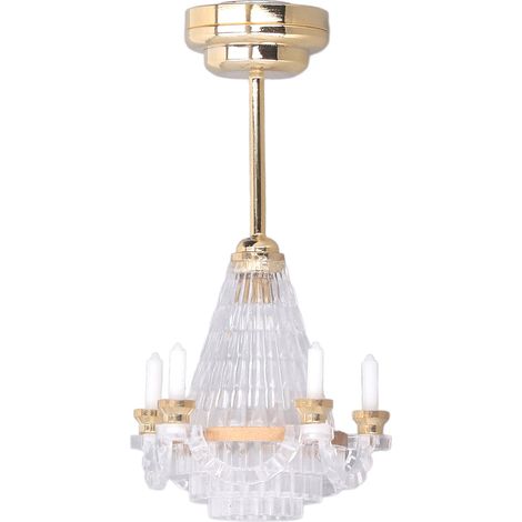 Lampe Bougie Miniature 1:12 Style Européen Vintage pour Maison de Poupée - Accessoire Décoratif Élégant (1/5)