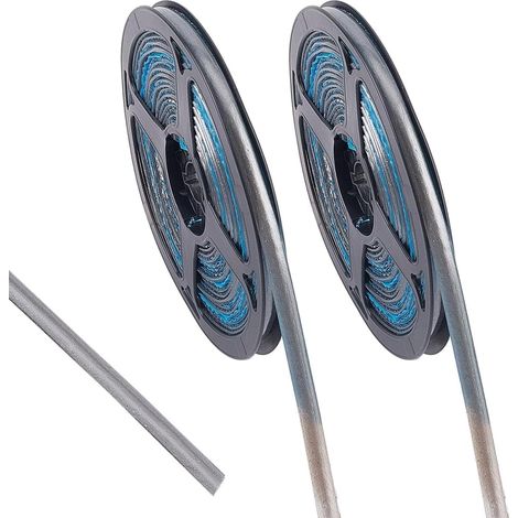 2 Rouleau de Bande de Calfeutrage Autocollante Grise 6m Ruban Décoratif pour Joints Moulures Murales Protection d'angle pour Évier de Cuisine Baignoire Toilettes Miroir Carrelage d'angle (1/5)