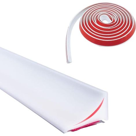 6M20MM Blanc Joint Porte de Etancheite Douche, Joint Plan de Travail Cuisine, Barriere de Joint Porte Douche (1/4)