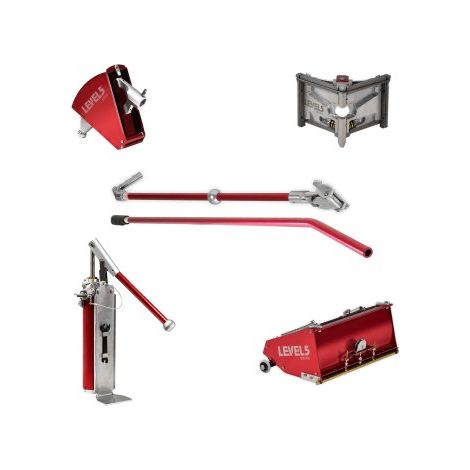 Kit de peinture finition 25 cm – Comprend 1 pompe remplissage et 1 boîte MEGA – Pour angles intérieurs et extérieurs – Manche droit 107 cm – Level 5