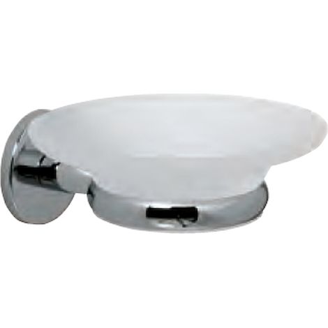 STILHAUS Liz porta sapone parete vetro cromato e opaco codice prod: 000LZ09V08