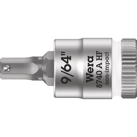Insert de clé à douille 8740 A HF 1/4 pouce i6-KT.SW 9/64 pouce L.28.0mm (1/5)