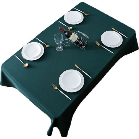 1 Nappe, Polyester lavable, 90x90 cm, Vert, Mariages réceptions banquets (1/5)