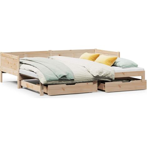 Maison Exclusive - Sofá cama nido con cajones sin colchón 80x200