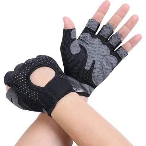 Atmungsaktive Mikrofaser-Gewichtheberhandschuhe mit gepolsterter, rutschfester Silikonhandfläche für optimalen Halt, für Männer und Frauen, für Gewichtheben/CrossFit/Radfahren