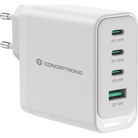 Conceptronic ALTHEA22W100 4-Port 100W GaN USB PD Charger Ladegeräte - USB -