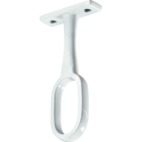 Hettich Schrankrohrmittelträger für ovale Rohre Ø 15 / 30 mm, weiß Möbelbeschlag