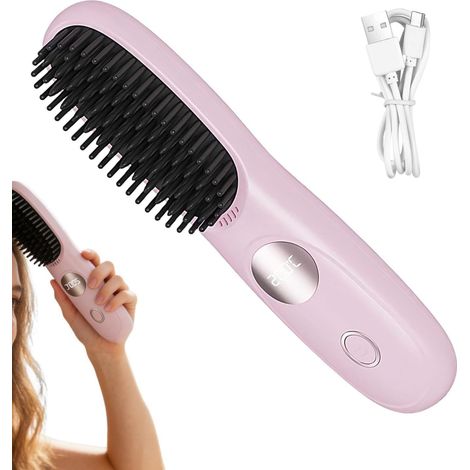 Brosse à lisser USB rechargeable 2 températures réglables (1/5)