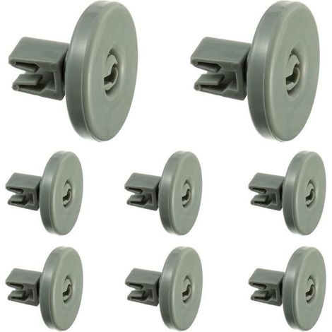 Roulettes compatibles avec les lave-vaisselle AEG Favorit, Privileg et Zanussi. Accessoires pour roulettes de panier supérieur. (1/4)