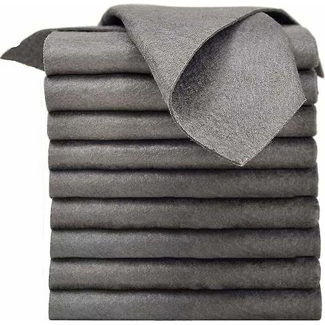chiffon De Nettoyage Magique Pour Les Vitres, 10 Pices Chiffons Nettoyage Magique Epaissi Forte Absorption D'eau Outils Pour Verre Voiture Maison (1/5)