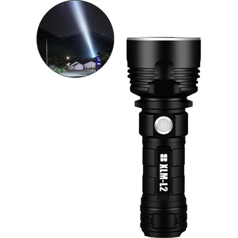 Torche Led Rechargeable Usb - 100000 Lm - Portée 300 M - Étanchéité Ip65 - Pour Camping Extérieur Urgence - 1 Pièce (1/5)