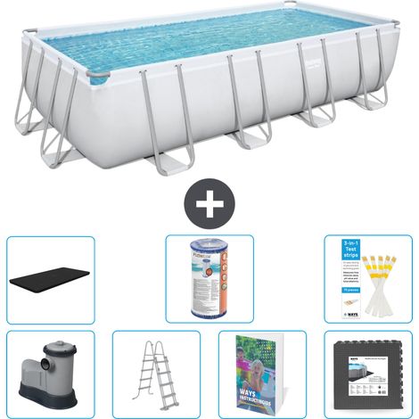Bestway Power Steel Rechteckig - 549x274x122 cm - 8-teilig S563