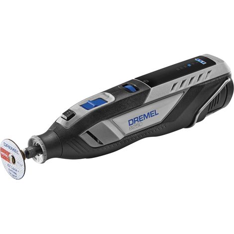 Dremel 8250 Herramienta rotativa sin cable 12V sin escobillas 5.000-30.000 RPM Kit con caja Dremel, 65 accesorios, 5 adaptadores 2 batería+cargador para amolar, taladrar, fresar, eliminar lechada