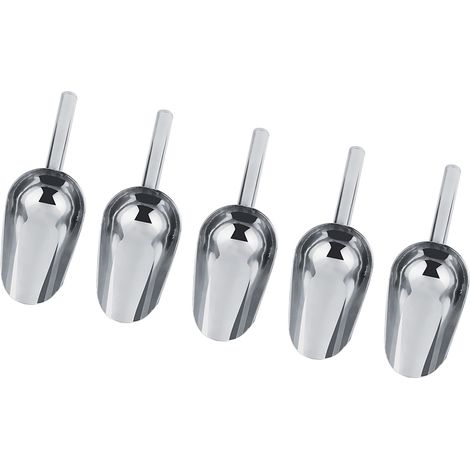 Ensemble de 5 cuillères à bonbons Sweet Scoops pour buffet de bonbons de mariage, cuisine et maison, en acier inoxydable, neuf (5 cuillères à bonbons Sweet Scoops) (1/5)