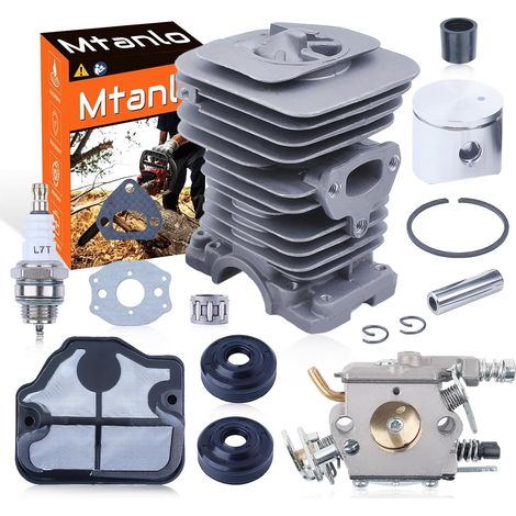 Kit carburateur piston cylindre 40 mm pour tronçonneuse Husqvarna 142 141 137 136 530069941, 530071987, 530019172, 530035482, 530029811, 530056363 (1/5)