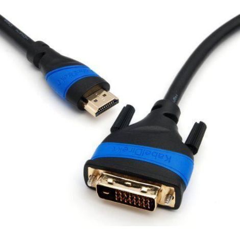 KabelDirekt Câble adaptateur DVI 241 à haute vitesse HDMI Haute Performance Compatible Ethernet 1.4a 7,5m - 177